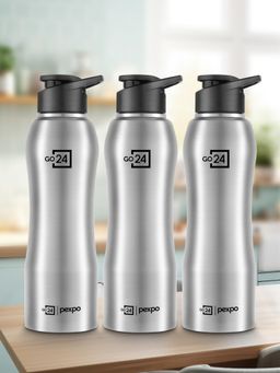 Pexpo - Bistro Silver Stainless Steel Fridge Bottle/Sipper - 1000 Ml