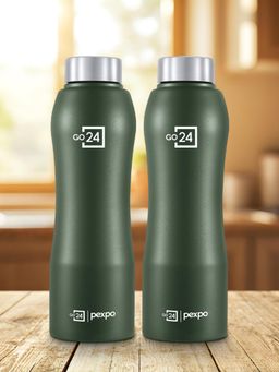 Pexpo - Bistro Military Green Stainless Steel Fridge Bottle - 1000 Ml