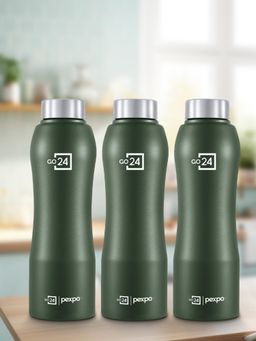 Pexpo - Bistro Military Green Stainless Steel Fridge Bottle - 1000 Ml