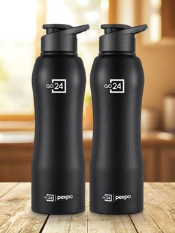 Pexpo - Bistro Black Knight Stainless Steel Fridge Bottle/Sipper - 1000 Ml