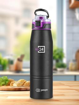 Pexpo - Atlas Knight Black Stainless Steel Vacuum Insulated Hot & Cold Flask - 940ml