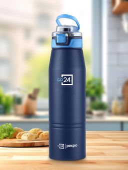 Pexpo - Atlas Denim Blue Stainless Steel Vacuum Insulated Hot & Cold Flask - 940ml