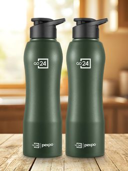 Pexpo - Bistro Military Green Fridge Bottle (Pack Of 2)