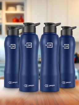 Pexpo - Bistro Denim Blue Fridge Bottle (Pack Of 4)