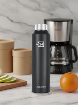 Pexpo - Chromo Black Knight Stainless Steel Fridge Bottle-Sipper - 950 ml