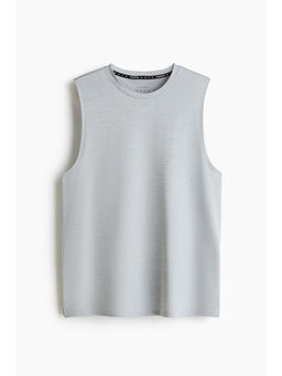 H&M - Men Grey Regular Fit Sports Vest Top With Dry move