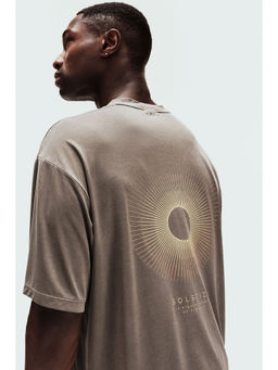 H&M - Men Grey Loose Fit Boxy-Style Sports T-Shirt With Drymove