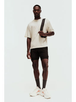 H&M - Men White Loose Fit Boxy-Style Sports T-Shirt With Drymove