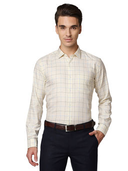 Park Avenue - Men Light Yellow Shirt