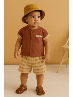 FURR BALLS - Brown Shirt & Shorts