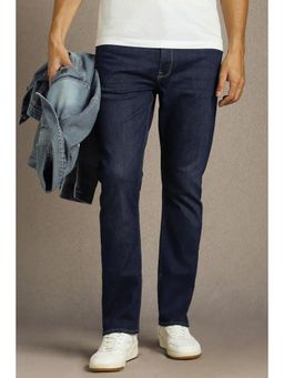 Louis Philippe - Men Navy Blue Mid Slim Fit Jeanss