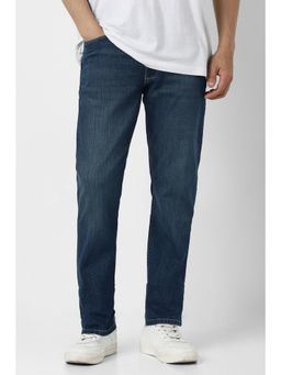 Van Heusen - Men Navy Blue Mid Wash Jeanss