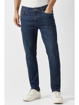 Van Heusen - Men Navy Blue Mid Wash Jeanss