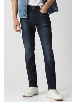 Van Heusen - Men Navy Blue Mid Wash Jeanss