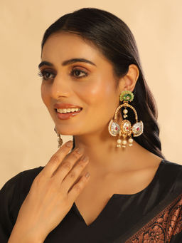 Nuyug - Sage Cascade Dual Tone Dangler Earrings