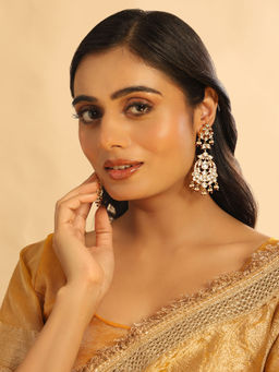 Nuyug - 22K Gold Plated Serenoor Pearl Chandbali Earrings