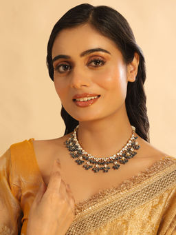 Nuyug - 22K Gold Plated Azure Dusk Kundan Necklace