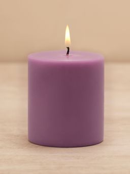 Pure Home + Living - Purple Black Amber Pillar Candle - Medium
