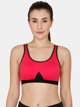 Zivame - Rosaline Easy Movement Slip On Sports Bra - Fuchsia - Pink