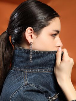 Kazo - Silver Plated Statement Earrings