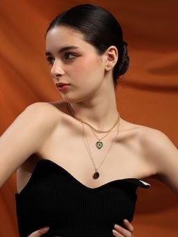 Kazo - Multi-Color Gold Plated Contemporary Necklace