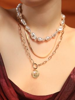 Kazo - Multi-Color Gold Plated Statement Necklace