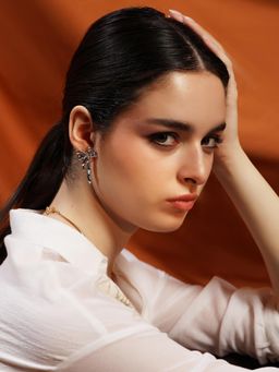 Kazo - Silver Plated Statement Earrings