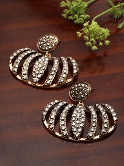 Moedbuille - White Gold Plated Oxidised Earrings