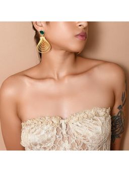 ZAZA BY SOMYA - Drops Of Nature Green Earrings