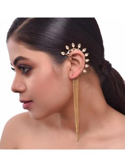 ZAZA BY SOMYA - Allurement White Ear Cuffs