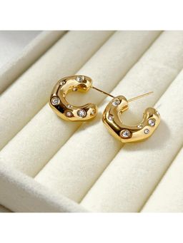 Nam Jewels - Ripple Pearl Hoops Earrings