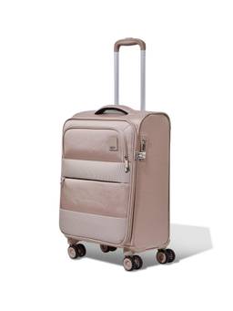 VIP - Unisex Arrive Beige Soft Luggage 57Cm Cabin Trolley Bag With Tsa Lock