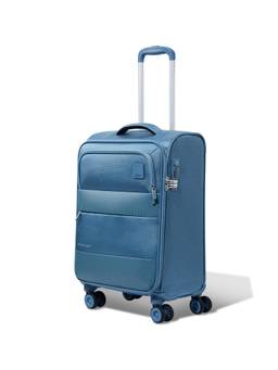 VIP - Unisex Arrive Blue Soft Luggage 57Cm Cabin Trolley Bag With Tsa Lock