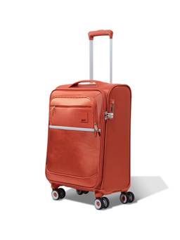 VIP - Unisex Velar Orange Soft Luggage 57Cm Cabin Trolley Bag With Laptop Compartment