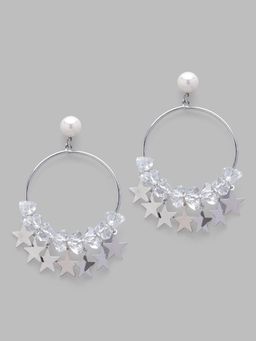 Globus - Silver Plated Geometric Drop Earring-3619190001