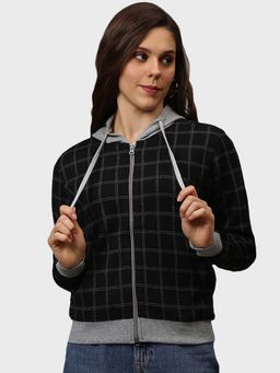 Campus Sutra - Black Checks Jacket