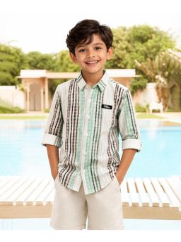devils n angels - Boys Multi-Stripe Cotton Designer Shirt