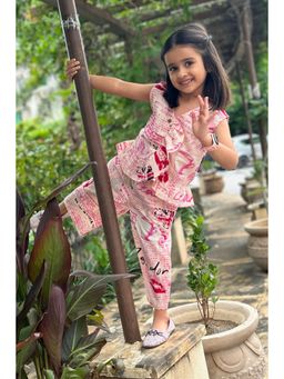 Peekaaboo Kids - Girls London Pure Cotton Co-Ord Set- Pink