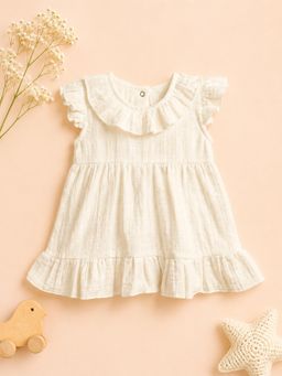 Kidbea - Baby Girls Organic Cotton Dress-White