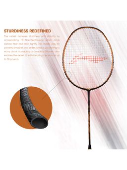 Li-Ning - Ignite 7 Strung Badminton Racquet (Black, Gold 77 g)