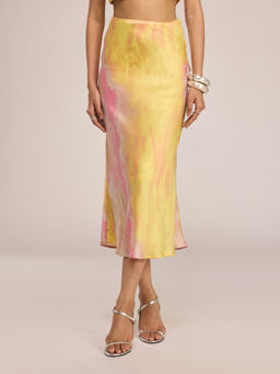 RSVP by Nykaa Fashion - Multicolour Ombre Straight Fit Midi Skirt