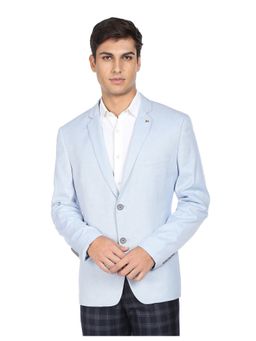 AD By Arvind - Men Light Blue Tailored Regular Fit Blazer