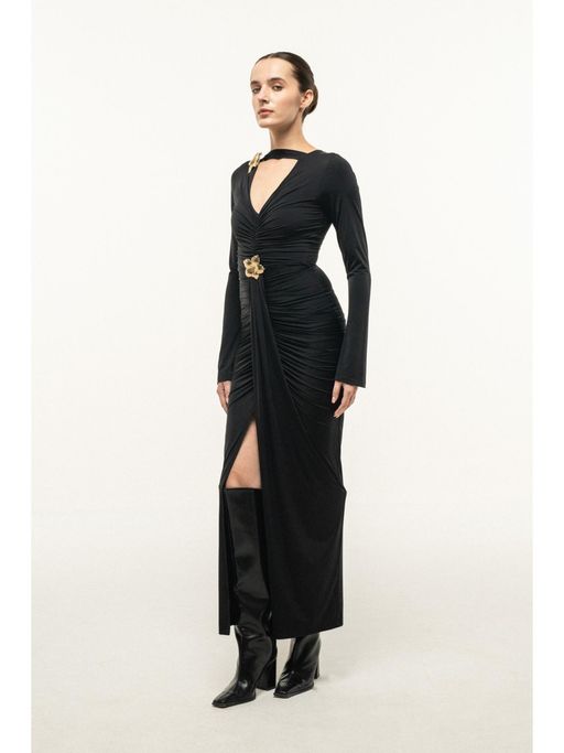 flowy low cut dress Sweet Moments Mini | Trendy Women's Dress shipping time:Ready to ship flirty detail mothership-duplicate DOUBLE V CUT SLIP
