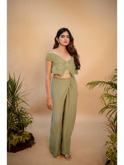 SUBTLE - Green Butterfly Blush Co-Ord Set