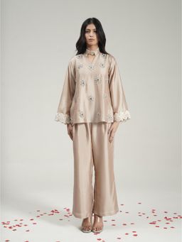 Galocher Clothing - Champagne whisper Embellished Co-Ord Set