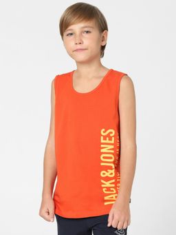 Jack & Jones Junior - BOYS Red Logo Print T-shirt Vest