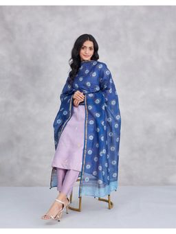 Fabindia - Indigo Cotton Silk Blend Hand Block Print Dupatta