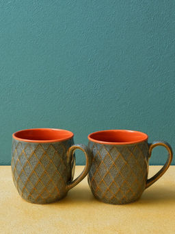 Unravel India - Grey Coffee Mugs (Pack of 2)
