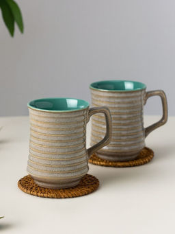 Unravel India - Grey Ceramic Mugs (Pack of 2)