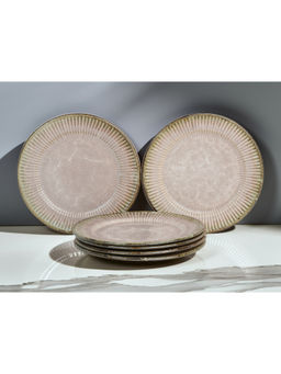 BODHI HOUSE - Pink Ceramic Quarter Plates (Pack of 6)